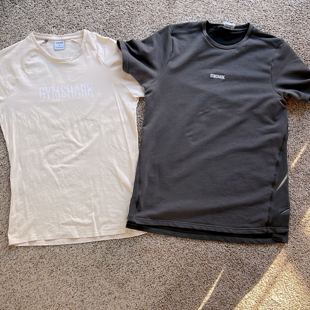 2 XL men’s gym shark shirts. Selling together. Great condition.
